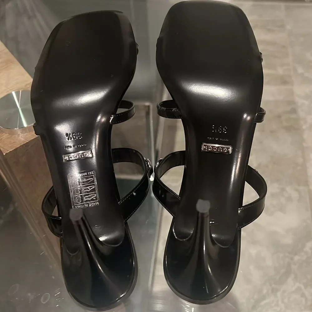 Gucci Divine Horsebit-Detailed Leather Mules 1000 Nero, w/DustBags, Size 39.5
